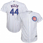Youth Chicago Cubs #44 Anthony Rizzo White Pinstripe New Cool Base Stitched Jersey JiaSu,baseball caps,new era cap wholesale,wholesale hats